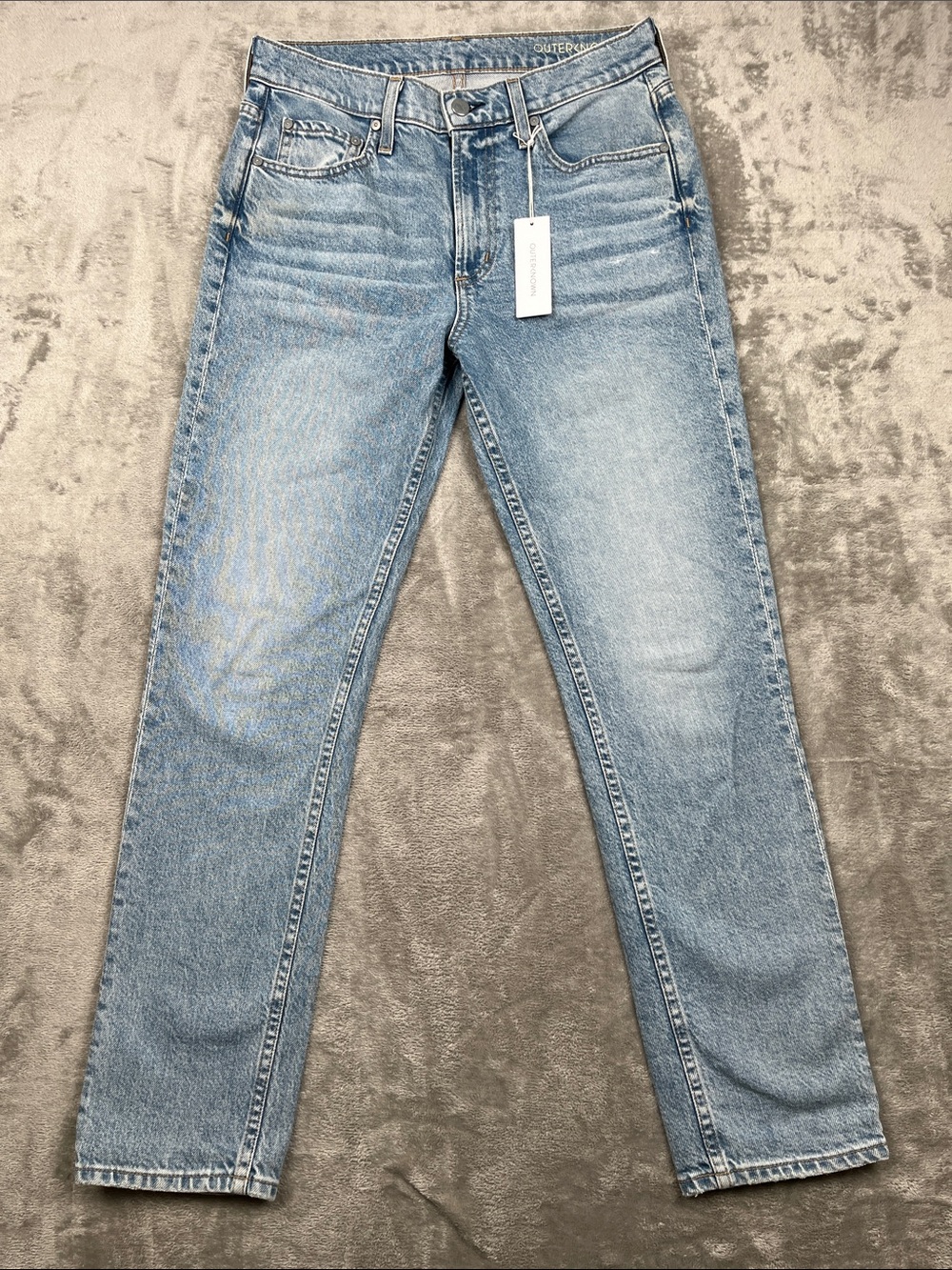 NEW Outerknown 26, Women's Light Blue Liberty Straight Leg Jeans